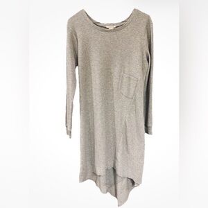 Sundance Waffle Knit Tunic Sweater Dress Beige Size L Cotton Blend Long Sleeve